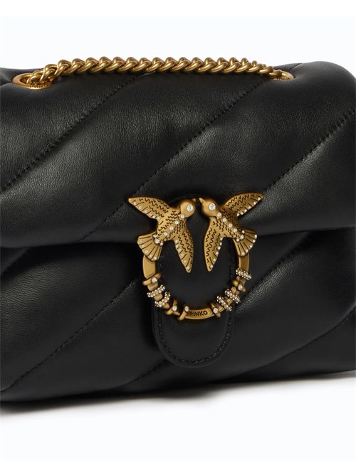 Borsa a tracolla Mini Love Bag Puff in nappa trapuntata con fibbia gioiello PINKO | 107058A0F2/Z99Q
